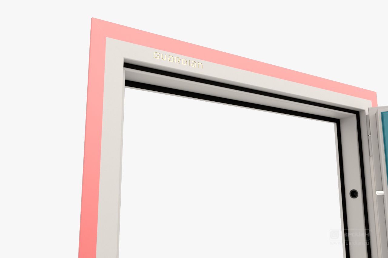 Стальная дверь Simple 90 Гардиан® – Отбортовка коробки двери «Металлический наличник»