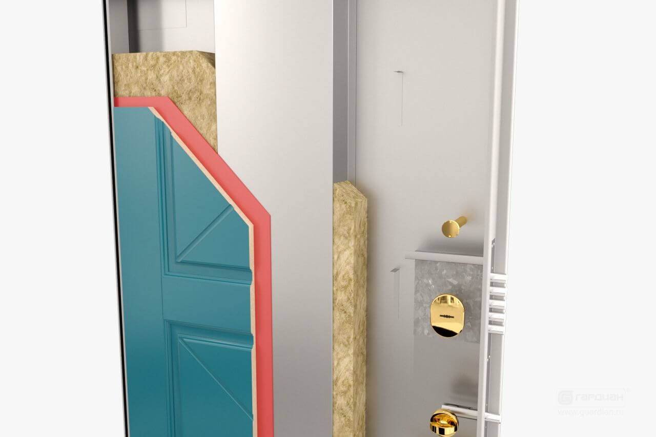 Стальная дверь Simple 90 Гардиан® – Тепло- и шумоизоляционная мембрана