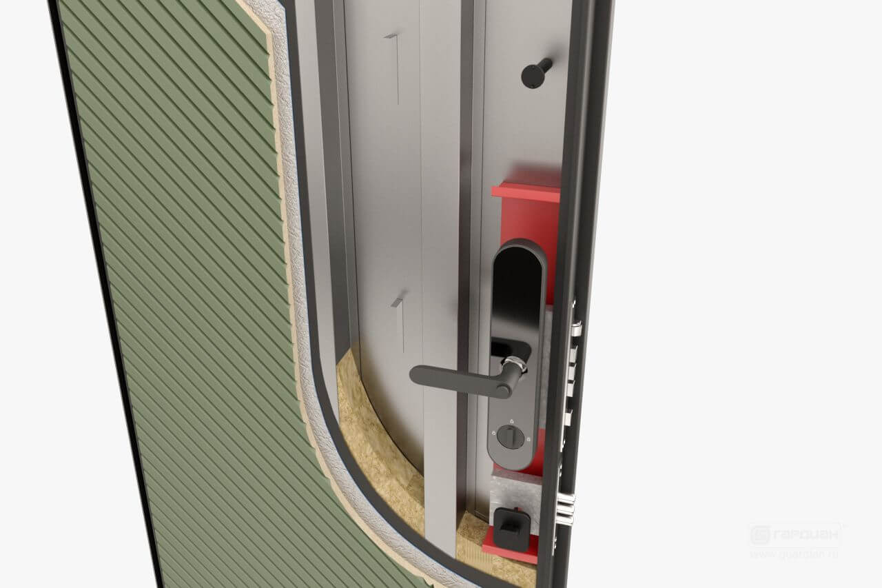 Стальная дверь Smart 70 Гардиан® – Усиленная замочная зона