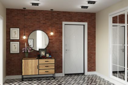 Входная дверь Гардиан в интерьере с отделкой 16 Сплайн 01