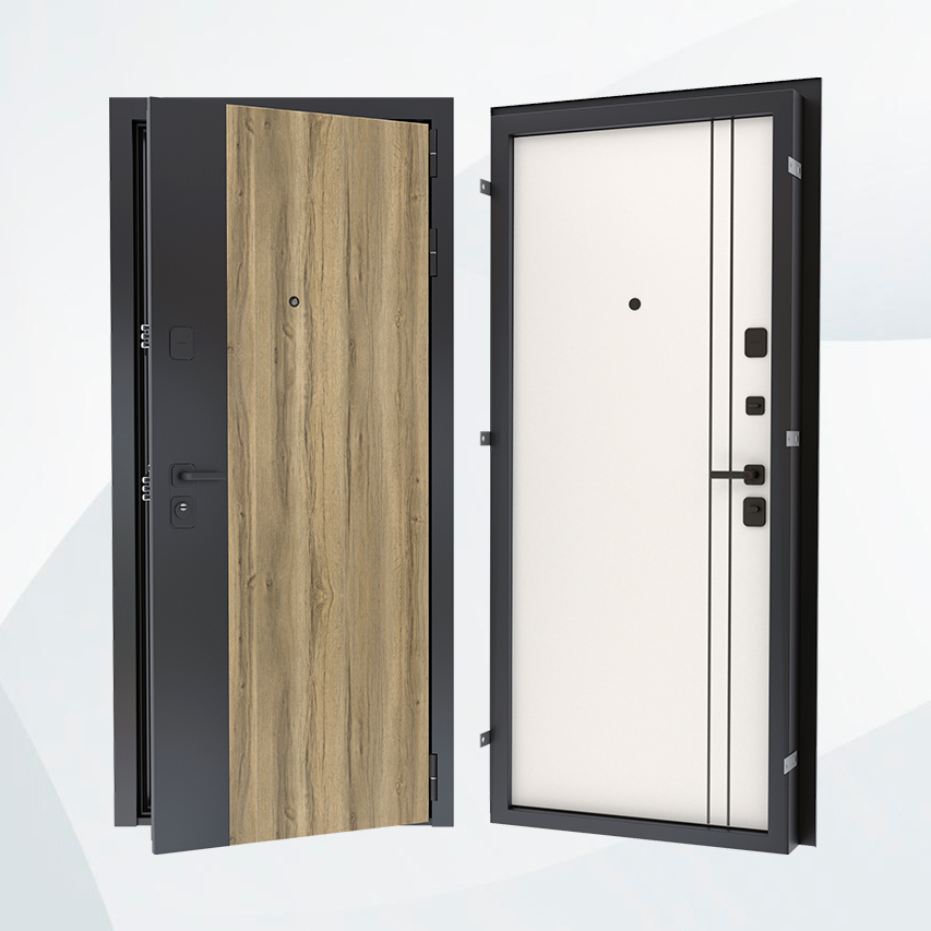 Стальная дверь FLAT 90 12 Комби Л 01 6 ФЛ 510