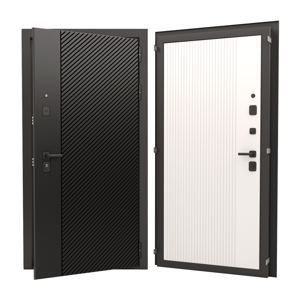 Стальная дверь FLAT 90 с современной панелью