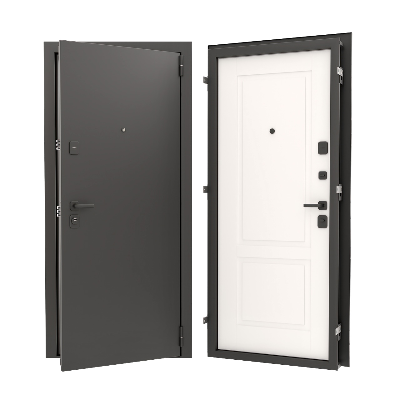 Стальная дверь Flat 80 с декоративной панелью