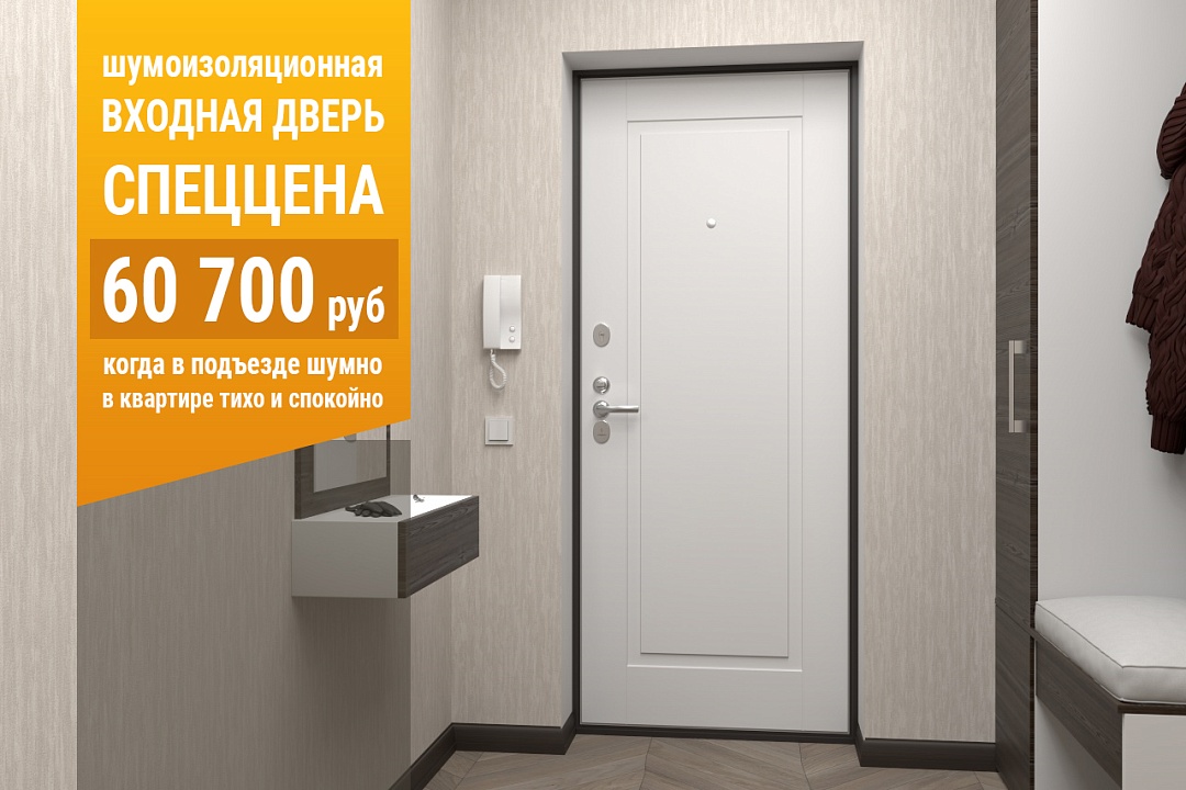 Шумоизоляционная дверь по спеццене с универсальной панелью