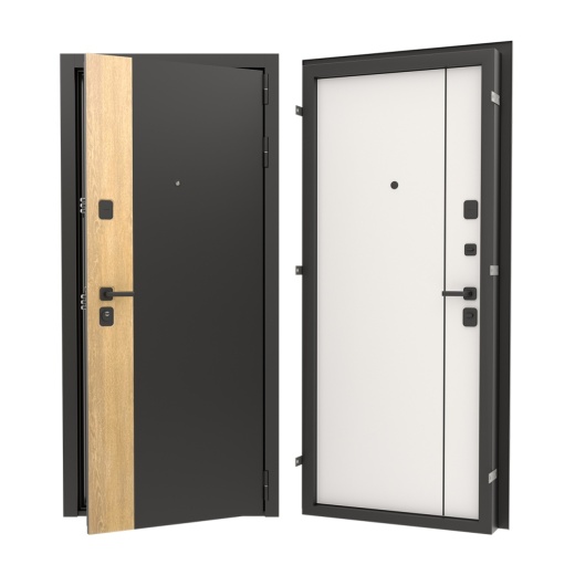 Стальная дверь FLAT 90 с современной панелью Комби