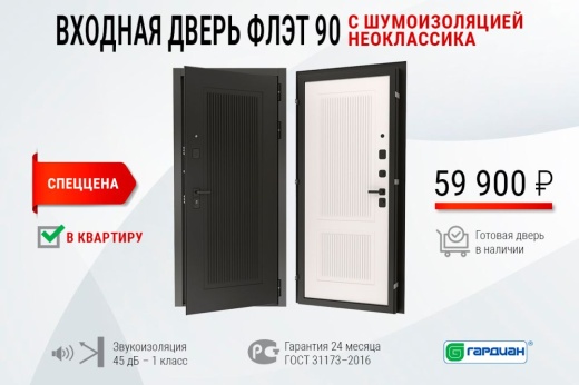 Стальная дверь FLAT 90 12 ФЛ 503/504