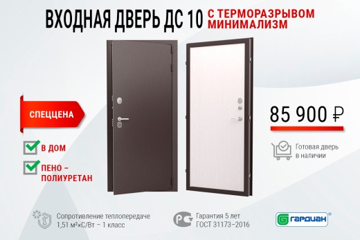 Стальная дверь ДС 10 6 ФЛ 00 - купить по цене от 75 300 ₽ в Москве.